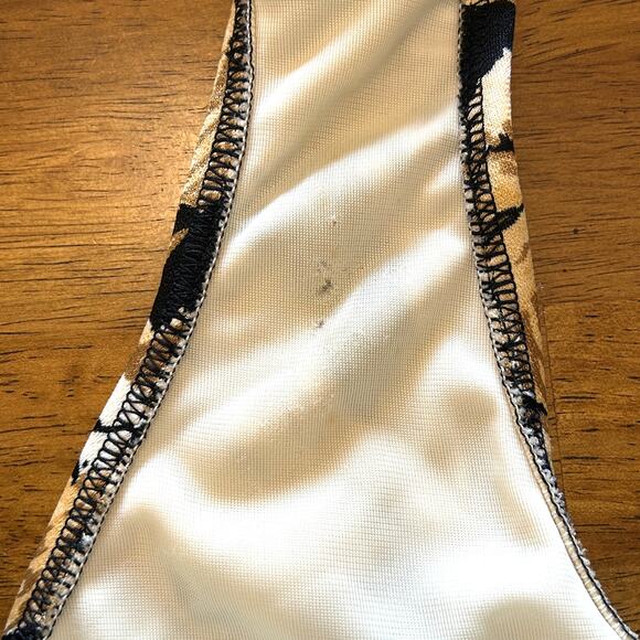 Vintage 70s Lion Print Bikini & Cover Up Set The Twins Inc. Miami L - Picture 9 of 9